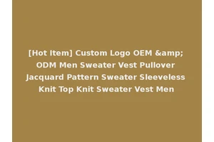 [Hot Item] Custom Logo OEM &amp; ODM Men Sweater Vest Pullover Jacquard Pattern Sweater Sleeveless Knit Top Knit Sweater Vest Men