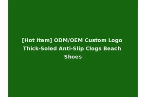 [Hot Item] ODM/OEM Custom Logo Thick-Soled Anti-Slip Clogs Beach Shoes