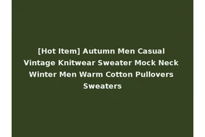 [Hot Item] Autumn Men Casual Vintage Knitwear Sweater Mock Neck Winter Men Warm Cotton Pullovers Sweaters