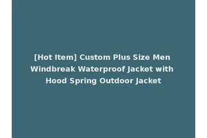 [Hot Item] Custom Plus Size Men Windbreak Waterproof Jacket with Hood Spring Outdoor Jacket