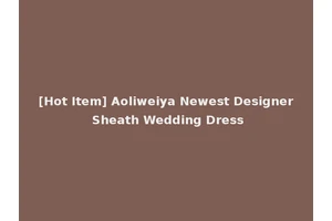 [Hot Item] Aoliweiya Newest Designer Sheath Wedding Dress