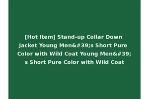 [Hot Item] Stand-up Collar Down Jacket Young Men's Short Pure Color with Wild Coat Young Men's Short Pure Color with Wild Coat