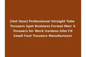 [Hot Item] Professional Straight Tube Trousers Spot Business Formal Men′ S Trousers for Work Ironless Slim Fit Small Foot Trousers Manufacturer