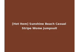 [Hot Item] Sunshine Beach Casual Stripe Wome Jumpsuit