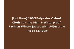 [Hot Item] 100%Polyester Oxford Cloth Coating Men′ S Waterproof Fashion Winter Jacket with Adjustable Hood Ski Suit