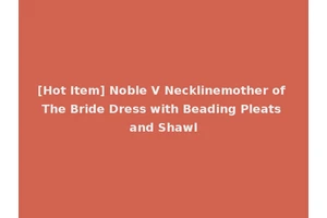 [Hot Item] Noble V Necklinemother of The Bride Dress with Beading Pleats and Shawl