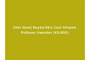 [Hot Item] Boy's Cool Striped Pullover Sweater (KX-B55)