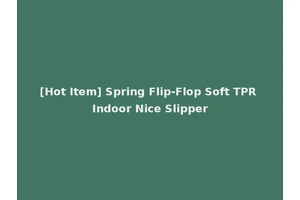 [Hot Item] Spring Flip-Flop Soft TPR Indoor Nice Slipper
