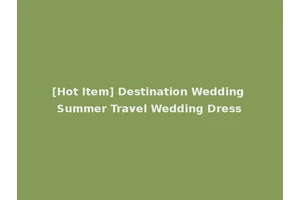 [Hot Item] Destination Wedding Summer Travel Wedding Dress