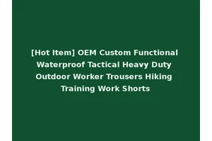 [Hot Item] OEM Custom Functional Waterproof Tactical Heavy Duty Outdoor Worker Trousers Hiking Training Work Shorts