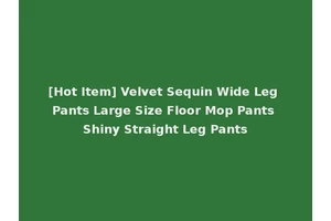 [Hot Item] Velvet Sequin Wide Leg Pants Large Size Floor Mop Pants Shiny Straight Leg Pants