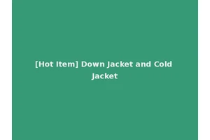 [Hot Item] Down Jacket and Cold Jacket