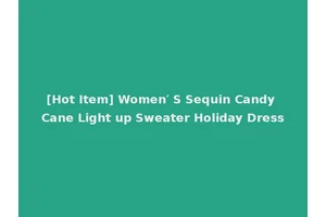 [Hot Item] Women′ S Sequin Candy Cane Light up Sweater Holiday Dress