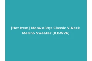 [Hot Item] Men's Classic V-Neck Merino Sweater (KX-W26)