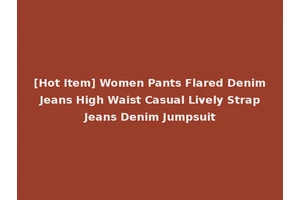 [Hot Item] Women Pants Flared Denim Jeans High Waist Casual Lively Strap Jeans Denim Jumpsuit