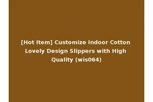 [Hot Item] Customize Indoor Cotton Lovely Design Slippers with High Quality (wis064)