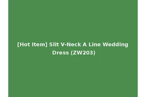 [Hot Item] Slit V-Neck A Line Wedding Dress (ZW203)