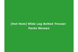 [Hot Item] Wide Leg Belted Trouser Pants Women