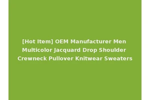 [Hot Item] OEM Manufacturer Men Multicolor Jacquard Drop Shoulder Crewneck Pullover Knitwear Sweaters