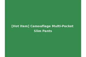 [Hot Item] Camouflage Multi-Pocket Slim Pants