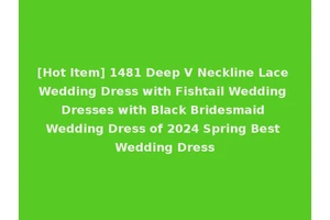 [Hot Item] 1481 Deep V Neckline Lace Wedding Dress with Fishtail Wedding Dresses with Black Bridesmaid Wedding Dress of 2024 Spring Best Wedding Dress