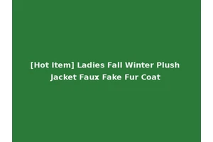 [Hot Item] Ladies Fall Winter Plush Jacket Faux Fake Fur Coat