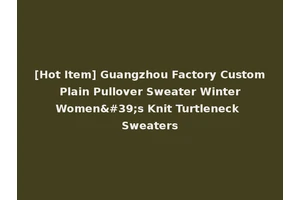 [Hot Item] Guangzhou Factory Custom Plain Pullover Sweater Winter Women's Knit Turtleneck Sweaters