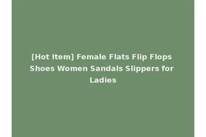 [Hot Item] Female Flats Flip Flops Shoes Women Sandals Slippers for Ladies