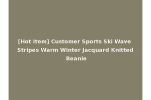 [Hot Item] Customer Sports Ski Wave Stripes Warm Winter Jacquard Knitted Beanie