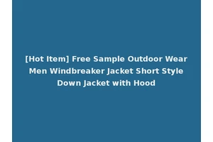 [Hot Item] Free Sample Outdoor Wear Men Windbreaker Jacket Short Style Down Jacket with Hood
