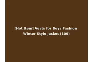 [Hot Item] Vests for Boys Fashion Winter Style Jacket (809)