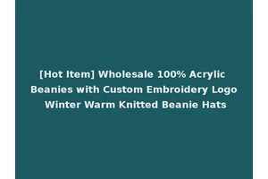 [Hot Item] Wholesale 100% Acrylic Beanies with Custom Embroidery Logo Winter Warm Knitted Beanie Hats