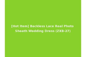 [Hot Item] Backless Lace Real Photo Sheath Wedding Dress (ZXB-27)