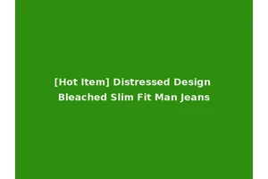 [Hot Item] Distressed Design Bleached Slim Fit Man Jeans