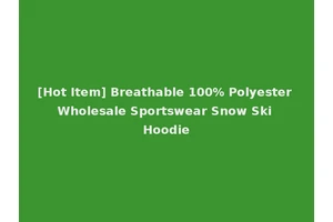 [Hot Item] Breathable 100% Polyester Wholesale Sportswear Snow Ski Hoodie