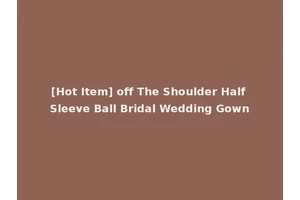 [Hot Item] off The Shoulder Half Sleeve Ball Bridal Wedding Gown
