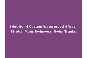 [Hot Item] Custom Waterprood 4 Way Stretch Mens Swimwear Swim Trunks