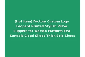 [Hot Item] Factory Custom Logo Leopard Printed Stylish Pillow Slippers for Women Platform EVA Sandals Cloud Slides Thick Sole Shoes