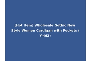[Hot Item] Wholesale Gothic New Style Women Cardigan with Pockets (Y-463)