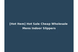 [Hot Item] Hot Sale Cheap Wholesale Mens Indoor Slippers