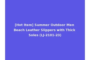 [Hot Item] Summer Outdoor Men Beach Leather Slippers with Thick Soles (LJ-2101-23)