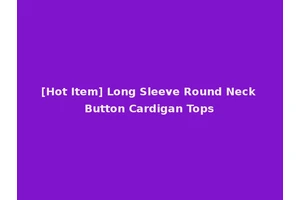 [Hot Item] Long Sleeve Round Neck Button Cardigan Tops