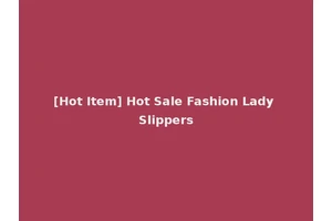 [Hot Item] Hot Sale Fashion Lady Slippers