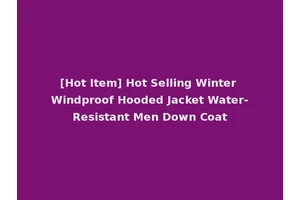 [Hot Item] Hot Selling Winter Windproof Hooded Jacket Water-Resistant Men Down Coat