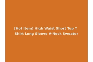 [Hot Item] High Waist Short Top T Shirt Long Sleeve V-Neck Sweater