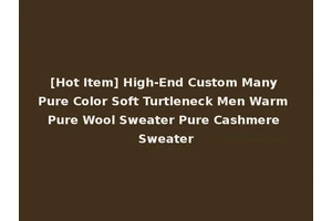 [Hot Item] High-End Custom Many Pure Color Soft Turtleneck Men Warm Pure Wool Sweater Pure Cashmere Sweater