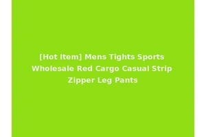 [Hot Item] Mens Tights Sports Wholesale Red Cargo Casual Strip Zipper Leg Pants