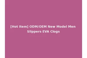 [Hot Item] ODM/OEM New Model Men Slippers EVA Clogs