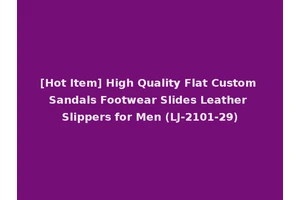 [Hot Item] High Quality Flat Custom Sandals Footwear Slides Leather Slippers for Men (LJ-2101-29)