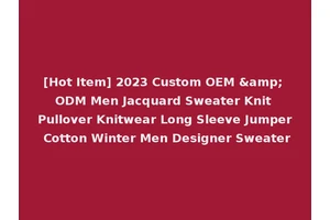 [Hot Item] 2023 Custom OEM &amp; ODM Men Jacquard Sweater Knit Pullover Knitwear Long Sleeve Jumper Cotton Winter Men Designer Sweater